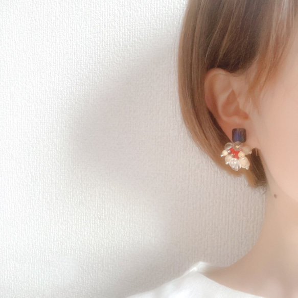 EARRING:「vivid」 wood bubble 5枚目の画像