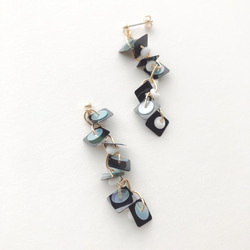 EARRING: 「Lingt blue &  Black」 Aurora 3枚目の画像