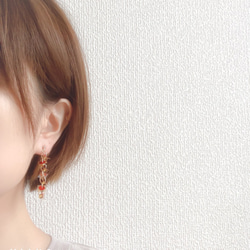 EARRING: 「 Red & Orange」Aurora 5枚目の画像