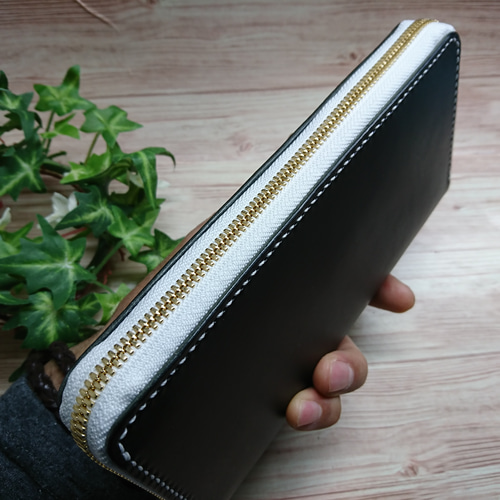 お札専用本革製ラウンドジップ長財布 Ys
