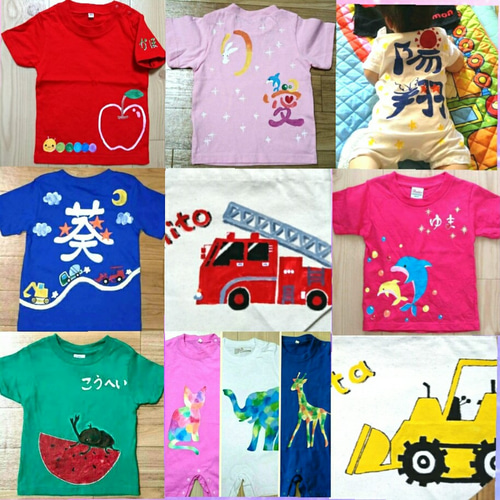 受注制作】手描きTシャツ 子供服 こまきななデイズ/ 淺野白桜 通販 
