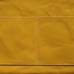 帆布とヌメ革のクラッチバッグ（マスタード） 4枚目の画像