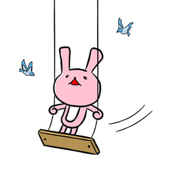 きぐるみブランコ（ウサギ）カラー / T009-WH 2枚目の画像