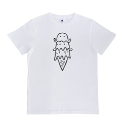 クラゲアイス made by メルトアイスクリーム（トリプル） / T022-WH 1枚目の画像