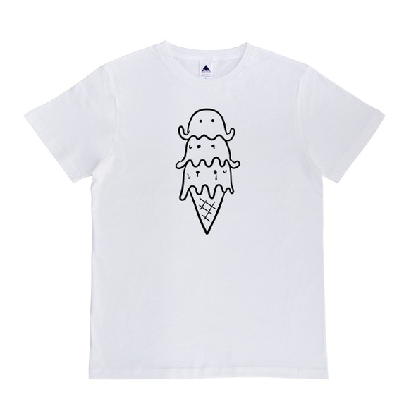 クラゲアイス made by メルトアイスクリーム（トリプル） / T022-WH 1枚目の画像