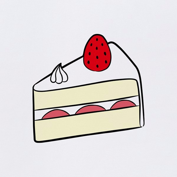 ショートケーキ！（いちご）カラー / T027-WH 2枚目の画像
