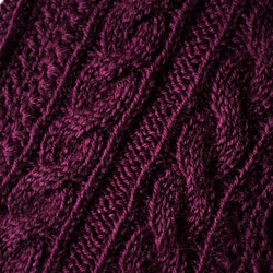 【受注製作】あったか毛糸を編んだ手帳型スマホケース（ダークパープル） 3枚目の画像