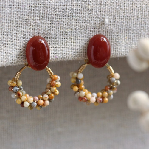 Creema限定 ポイントアップ】クレイジーレースアゲートのつぶつぶ