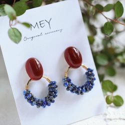 アゲート・めのう（瑪瑙） イヤリング・ノンホールピアス の人気通販