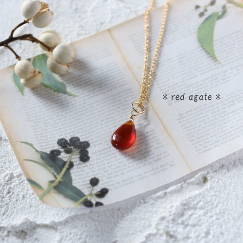 Creema限定 ポイントアップ】＊14kgf＊落ち着いた深い赤 赤メノウの