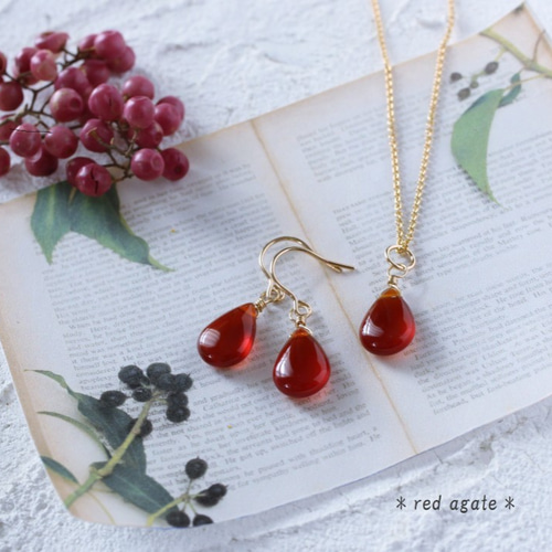 Creema限定 ポイントアップ】＊14kgf＊落ち着いた深い赤 赤メノウの