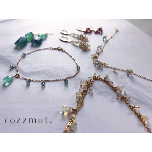 高品質エメラルドのブレスレット【14KGF】 ブレスレット cozzmut