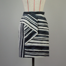 前飾りスカート<墨絵風>（５号） 4枚目の画像