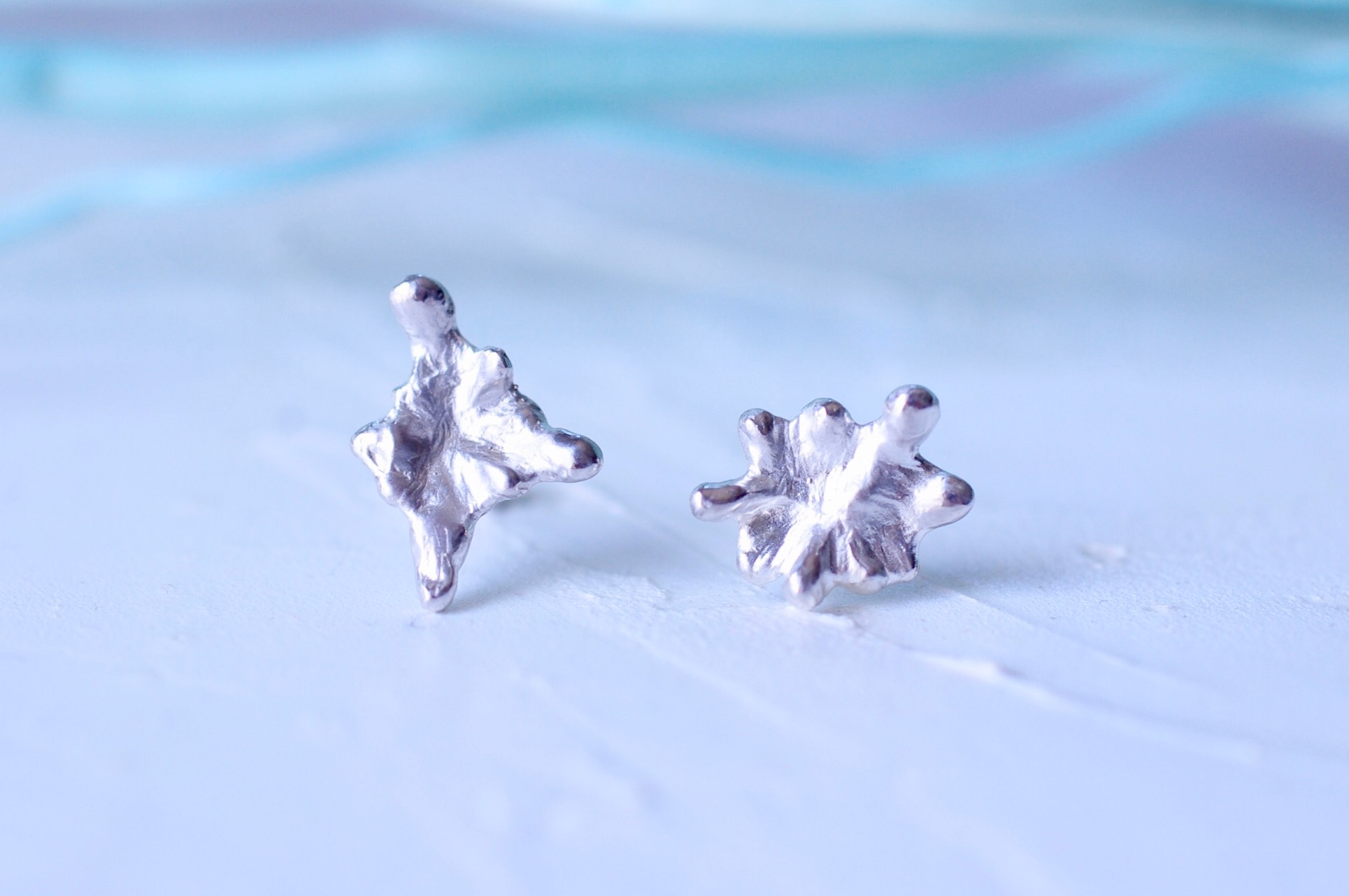 しぶきアシンメトリーピアス　sv925