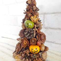 ハロウィン　木の実とかぼちゃのツリー 1枚目の画像