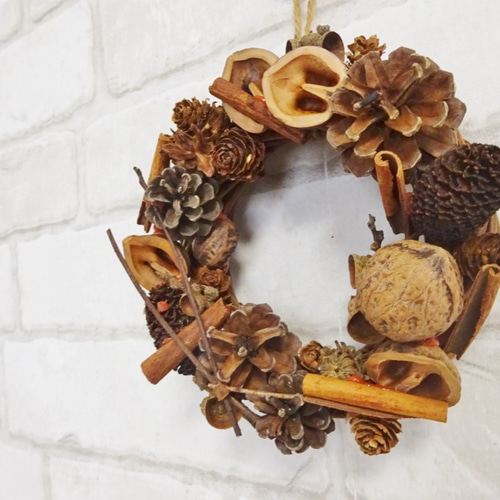 木の実のリース シナモン リース suno 通販 4694096｜Creema(クリーマ