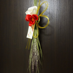 しめ飾り　稲穂　赤米 3枚目の画像