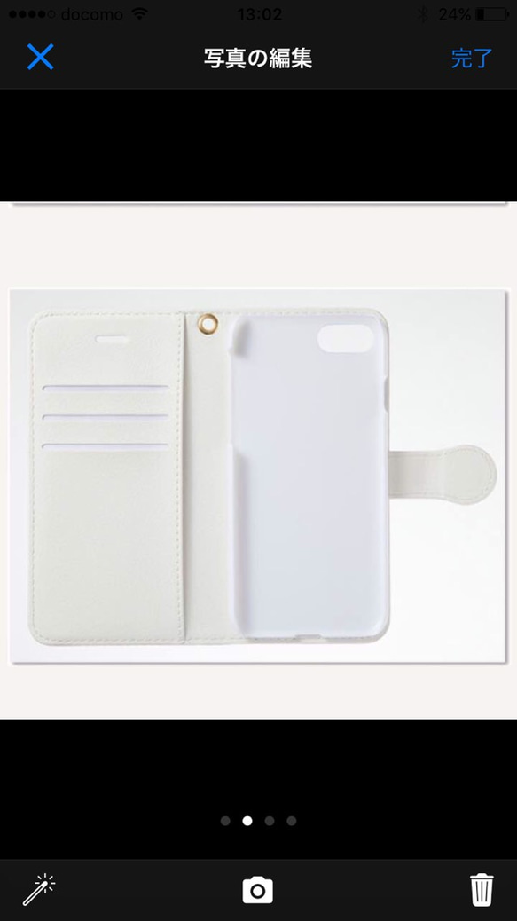 iPhoneアンドロイド手帳型リボンスマホケース 4枚目の画像