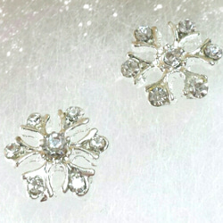冬の華*Crystal of Snow*ピアス/イヤリング(type1) 2枚目の画像