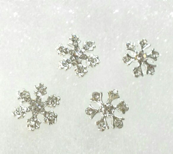冬の華*Crystal of Snow*ピアス/イヤリング(type1) 4枚目の画像