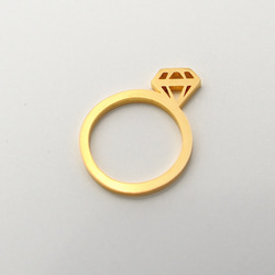 鑽石(open works diamond) 戒指 金 第1張的照片