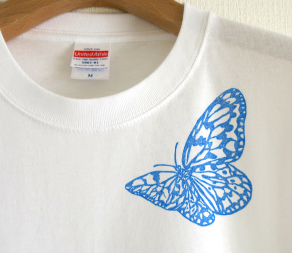 リアルかわいい蝶Tシャツ●オオゴマダラ【アダルトサイズ】 3枚目の画像