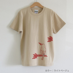 アカショウビンＴシャツ (アダルトサイズ・受注制作） 2枚目の画像