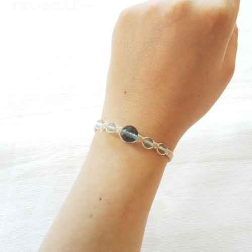 フローライト　マクラメブレスレット 楽天市場】フローライト（ブラジル産） パープル系 マクラメ