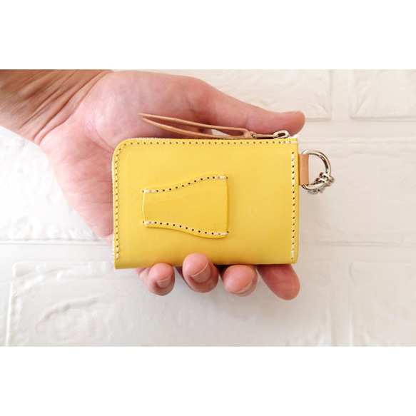 【限定色】鍵も仕舞える小さい財布    LemonCake 2枚目の画像