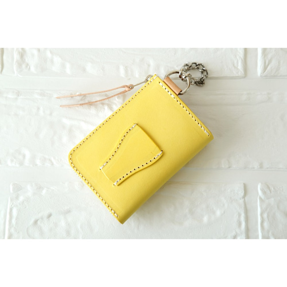 【限定色】鍵も仕舞える小さい財布    LemonCake 4枚目の画像