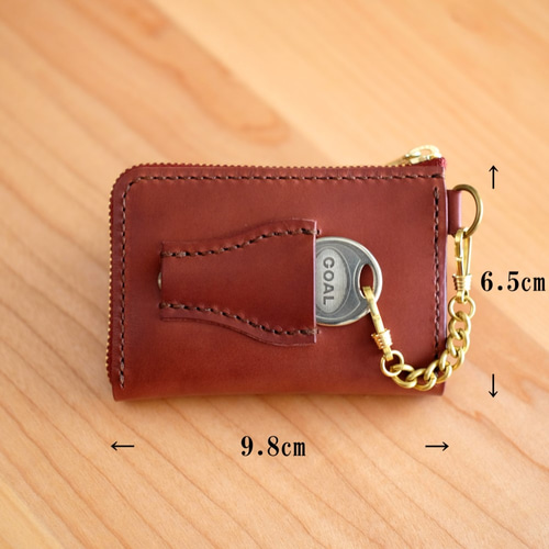 ÂÅÆ　オーダー三つ折り財布、key付き財布 鍵入れ付二つ折り財布240321 | 革工房ノーツオーダーメイド革製品