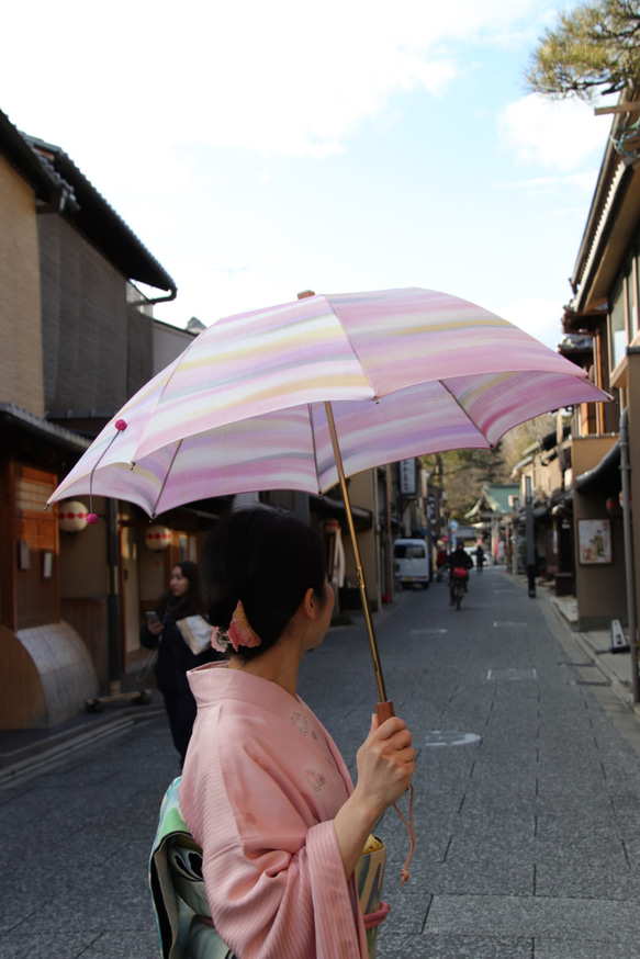 陽傘和雨天的遮陽傘“少女已經完全開放了，但是呢？ （和服和衣服） 第2張的照片