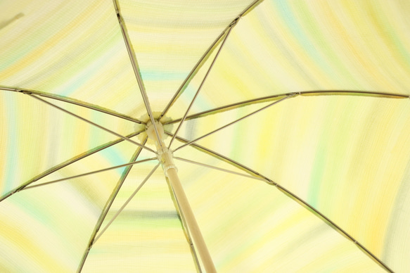 晴雨兼用日傘『海の透けるレモネード』（着物にも洋服にも　一点物） 7枚目の画像