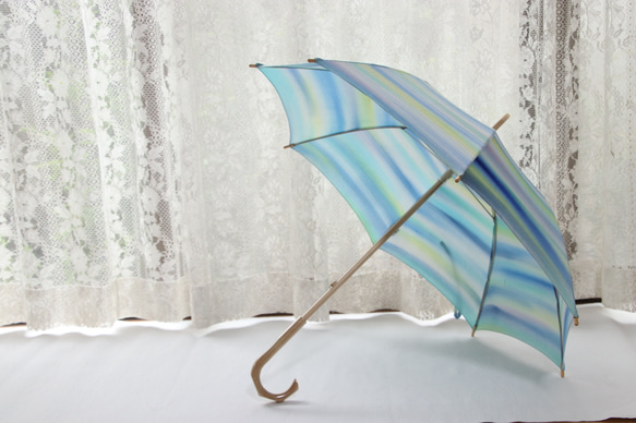 晴雨兼用日傘『晴れ空』（着物にも洋服にも　一点物） 3枚目の画像