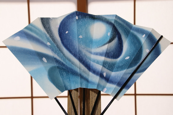 飾り扇子かわほり『雪月花』 2枚目の画像