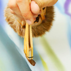 由LEXUS認證的京都工匠手工染色的涼爽Noren“ Kasumi” 第8張的照片