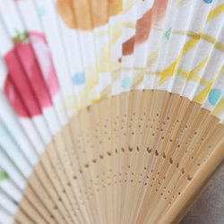 當天發貨☆“ 3折扣促銷”手繪折扇“京都蔬菜zappa-n” 第2張的照片