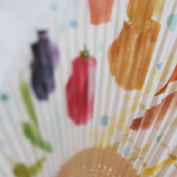 當天發貨☆“ 3折扣促銷”手繪折扇“京都蔬菜zappa-n” 第6張的照片