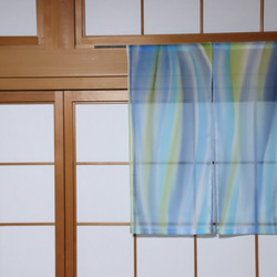融化“風”“晴朗的天空”的窗簾（大小順序，一隻手染，帶有圓桿） 第8張的照片