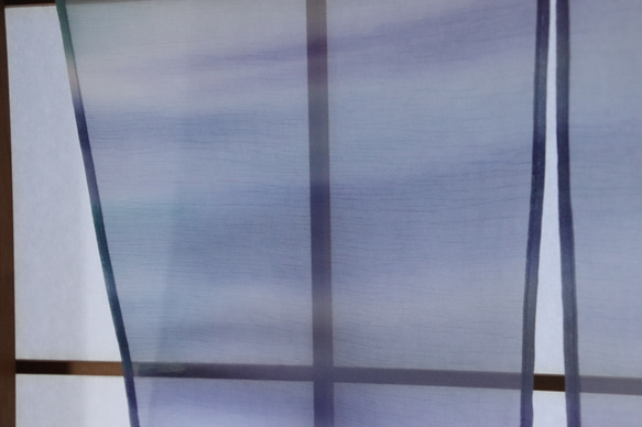 Noren融化“風”的“紫色霧氣”（大小順序，一件手染物，帶有圓棒） 第4張的照片