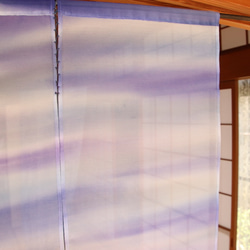 Noren融化“風”的“紫色霧氣”（大小順序，一件手染物，帶有圓棒） 第7張的照片
