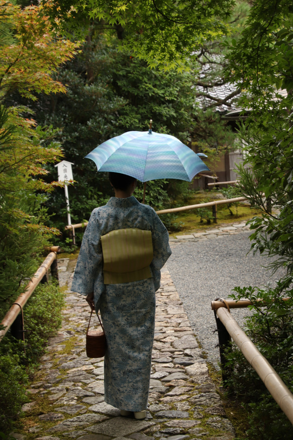 晴雨兼用的陽傘“深海”（和服、衣服、獨一無二的物品） 第10張的照片