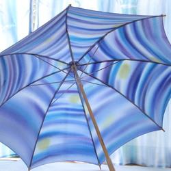 手繪晴雨遮陽傘“星夜”（和服和衣服，定做一個半月） 第2張的照片