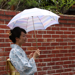 晴雨兼用的折疊遮陽傘“桐涼花”（和服、衣服、獨一無二的物品） 第3張的照片