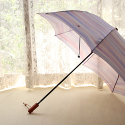 晴雨兼用的折疊遮陽傘“桐涼花”（和服、衣服、獨一無二的物品） 第4張的照片
