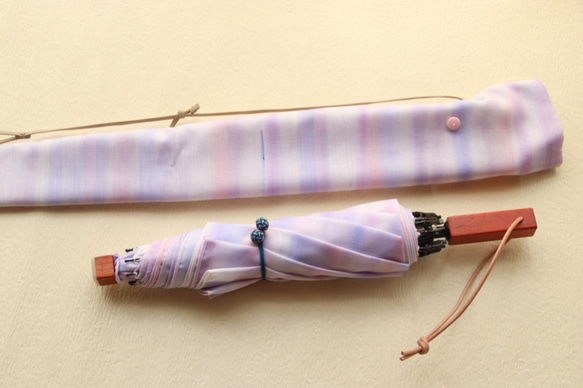晴雨兼用的折疊遮陽傘“桐涼花”（和服、衣服、獨一無二的物品） 第2張的照片
