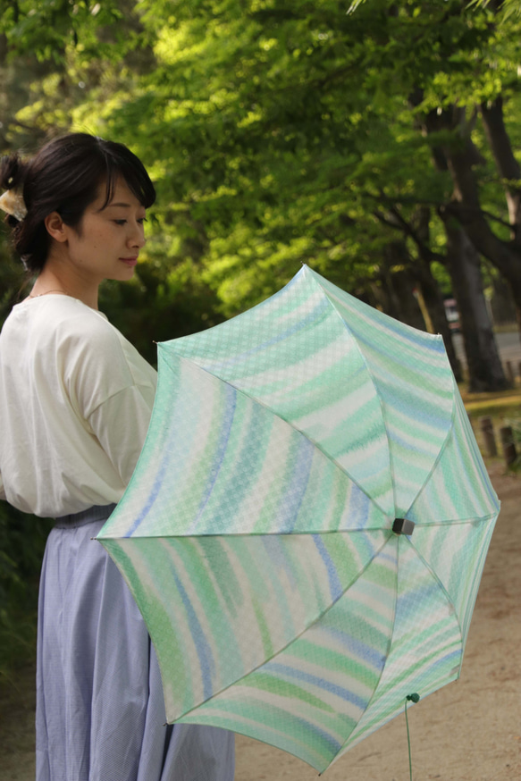 晴天和雨天的雨傘“我決定天空的顏色”處理正方形（和服和衣服都是一種） 第9張的照片