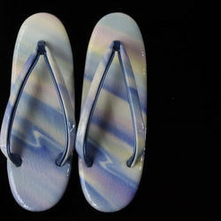 手工染色的涼鞋“ Dusho” L碼（24至24.5厘米）和服藝術家染的一塊 第3張的照片