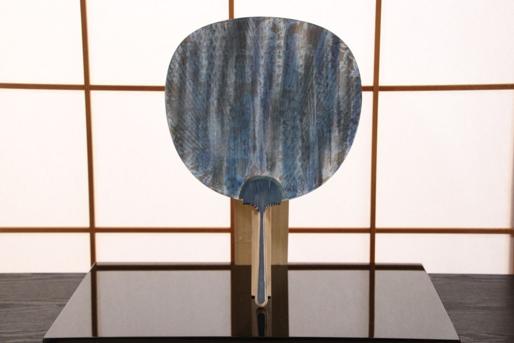 団扇・飾り団扇『滝雨』（一点物手描き）