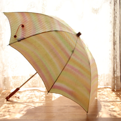 晴雨兼用日傘『踊るマカロン』（着物にも洋服にも・一点物） 2枚目の画像